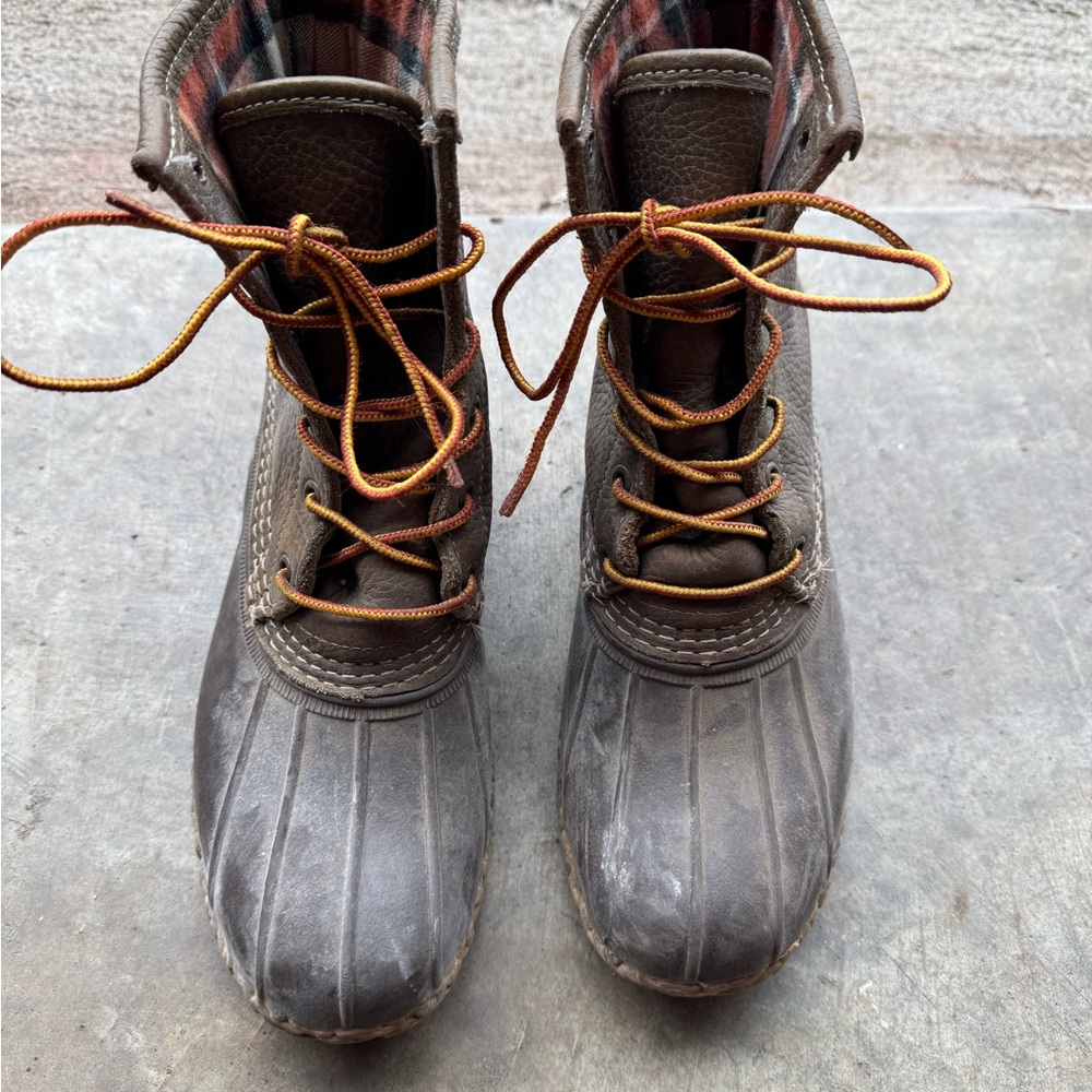 GUC LLBean Bean Boots with Plaid Flannel Lining - 8